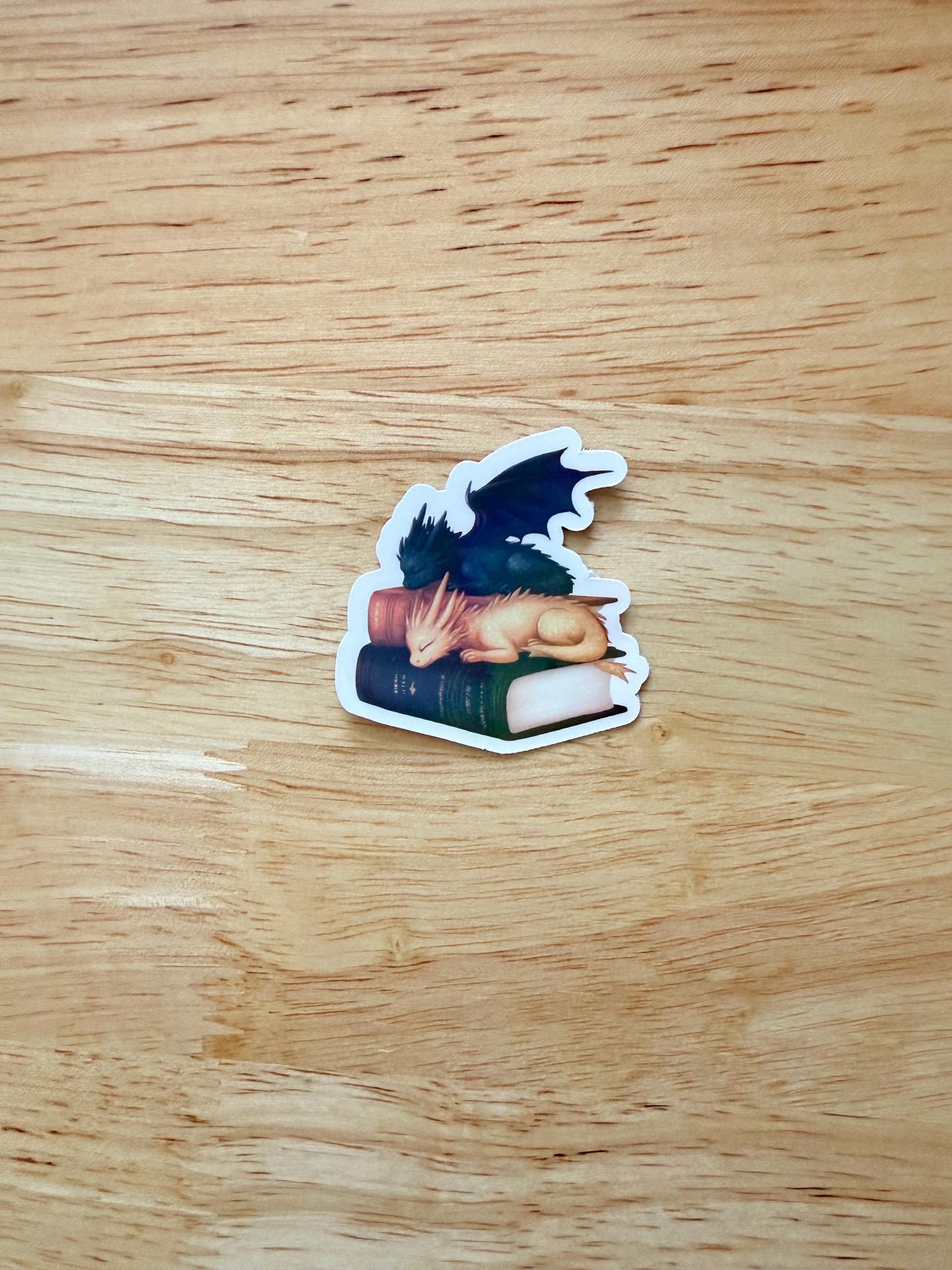Black and Gold Sleeping Dragons Sticker – Fantasy Bookish Vinyl Sticker - The Sticker Era