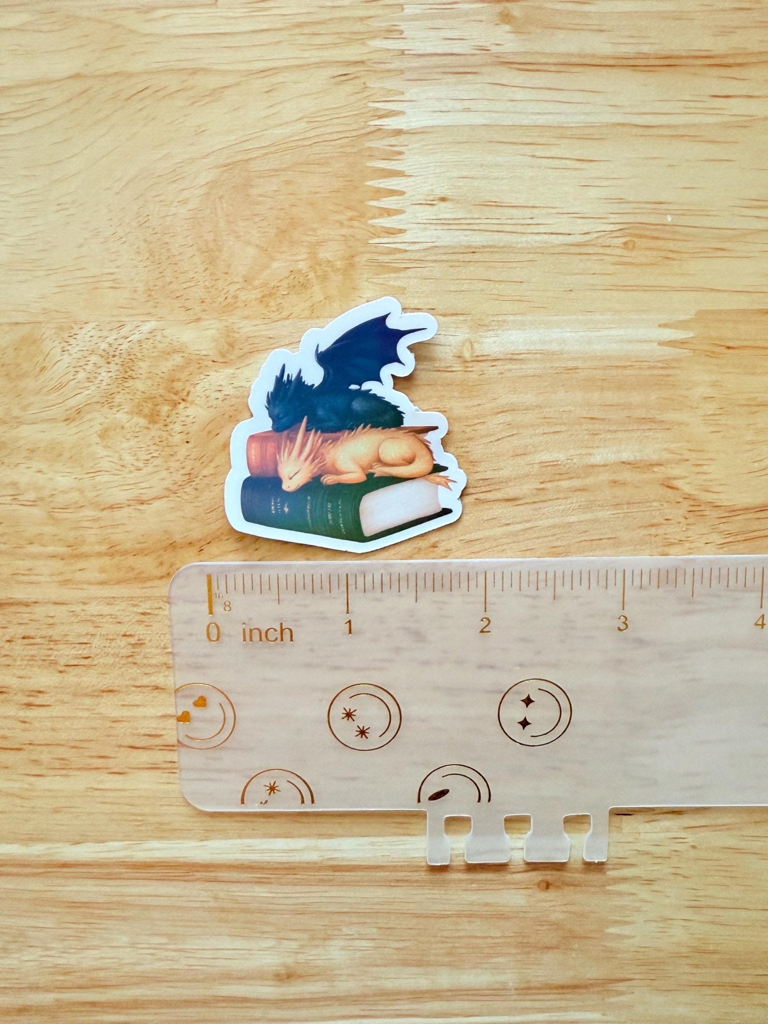 Black and Gold Sleeping Dragons Sticker | Fantasy Vinyl Decal by The Sticker Era