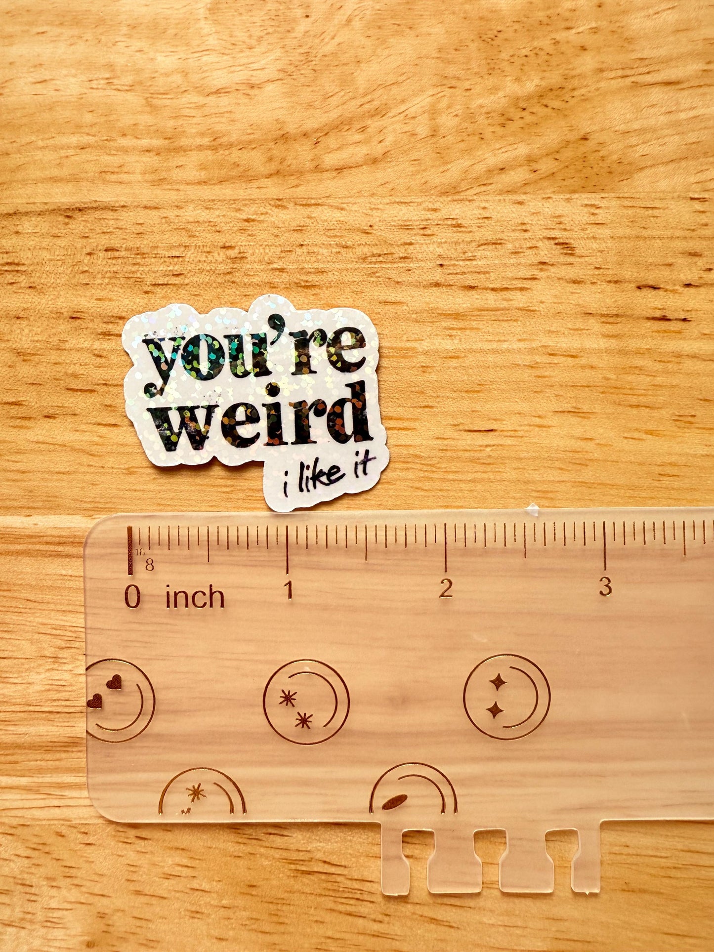 You're Weird Like Me" Sticker | Funny Holographic Vinyl Decal for Introverts | Quirky Reader Laptop Journal Sticker | Bookish Humor Gift - The Sticker Era