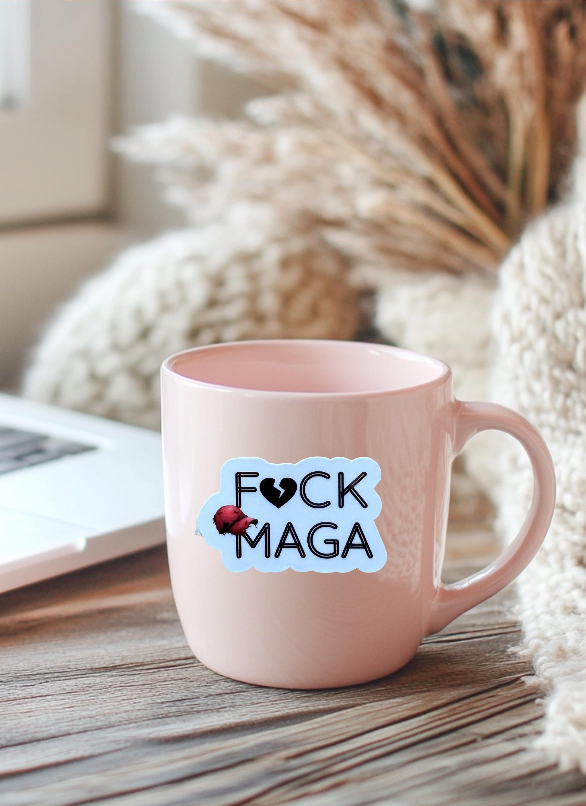 Anti MAGA Hat Sticker – Bold Political Vinyl Decal for Activists & Protestors - The Sticker Era