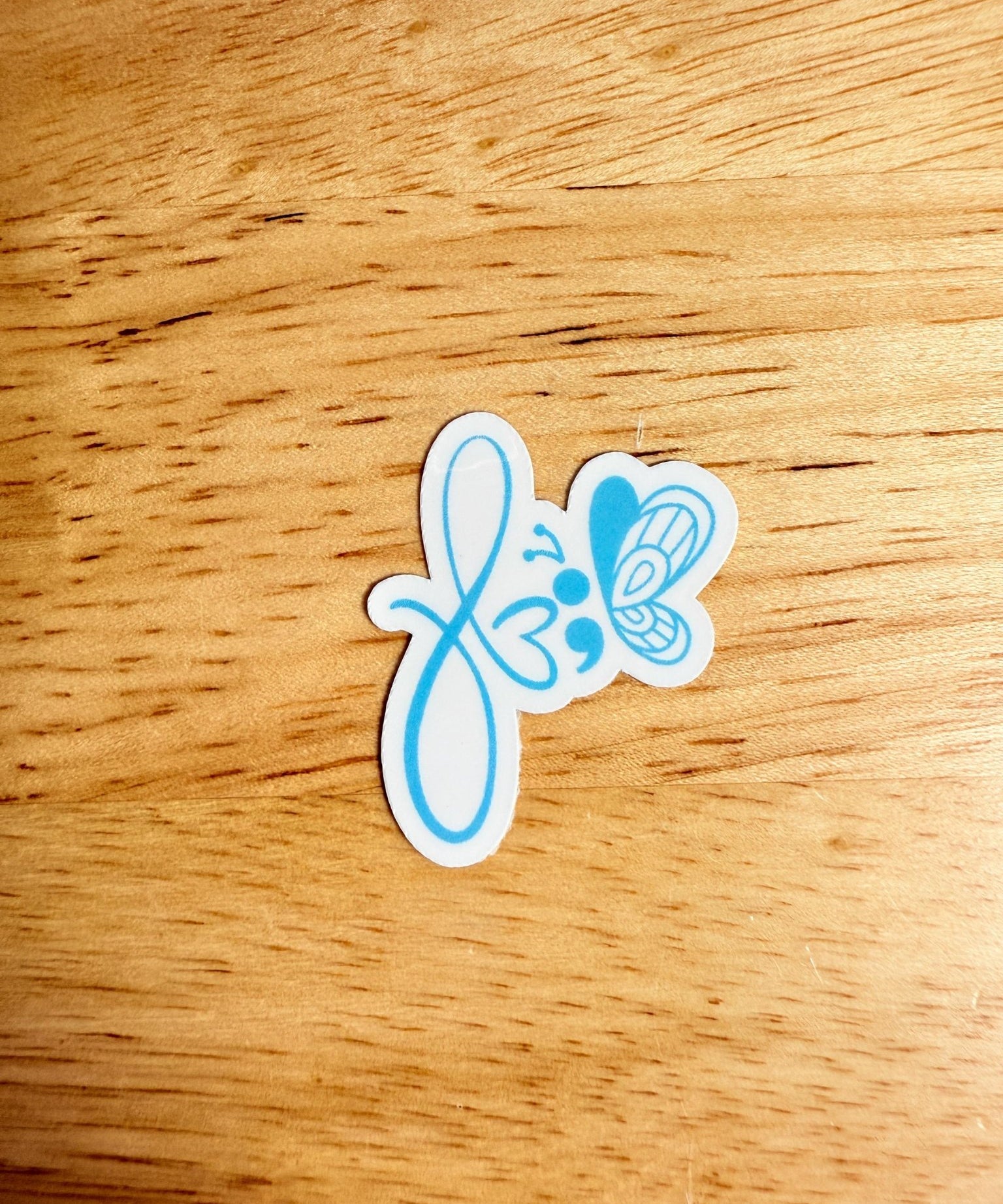 Semicolon Sticker – Mental Health Awareness by The Sticker Era