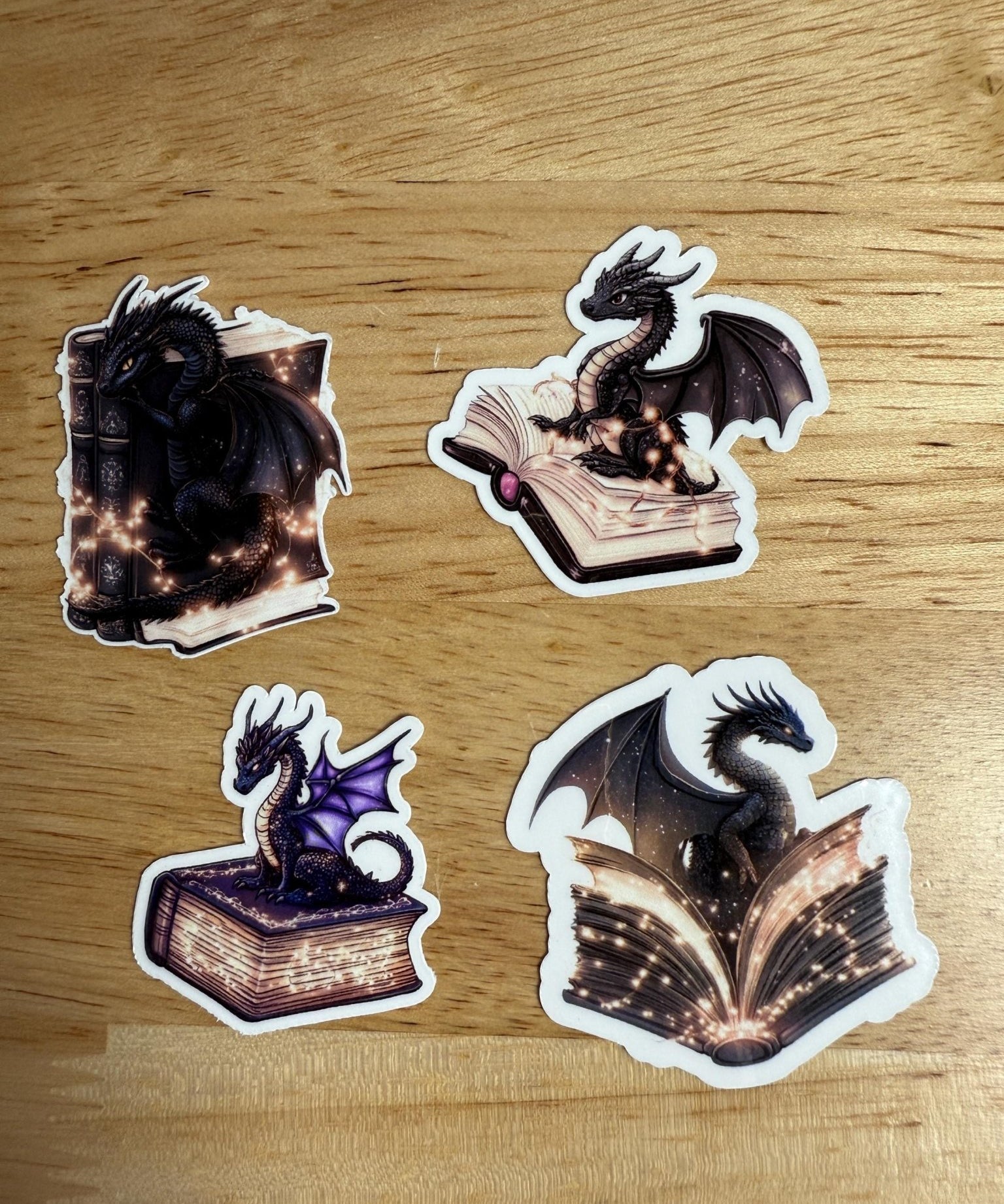 Bookish Dragon Sticker | Fantasy Reader Vinyl Decal Pack by The Sticker Era