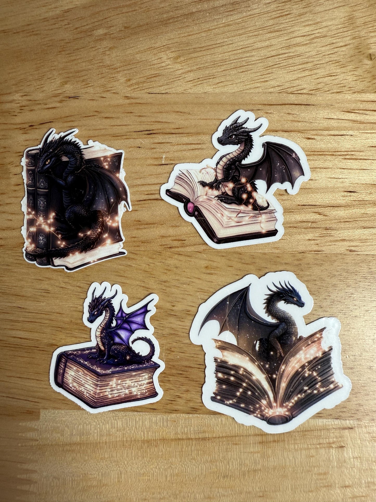 Bookish Dragon Sticker Pack – Fantasy Vinyl Decals for Book Lovers & Romantasy Fans - The Sticker Era