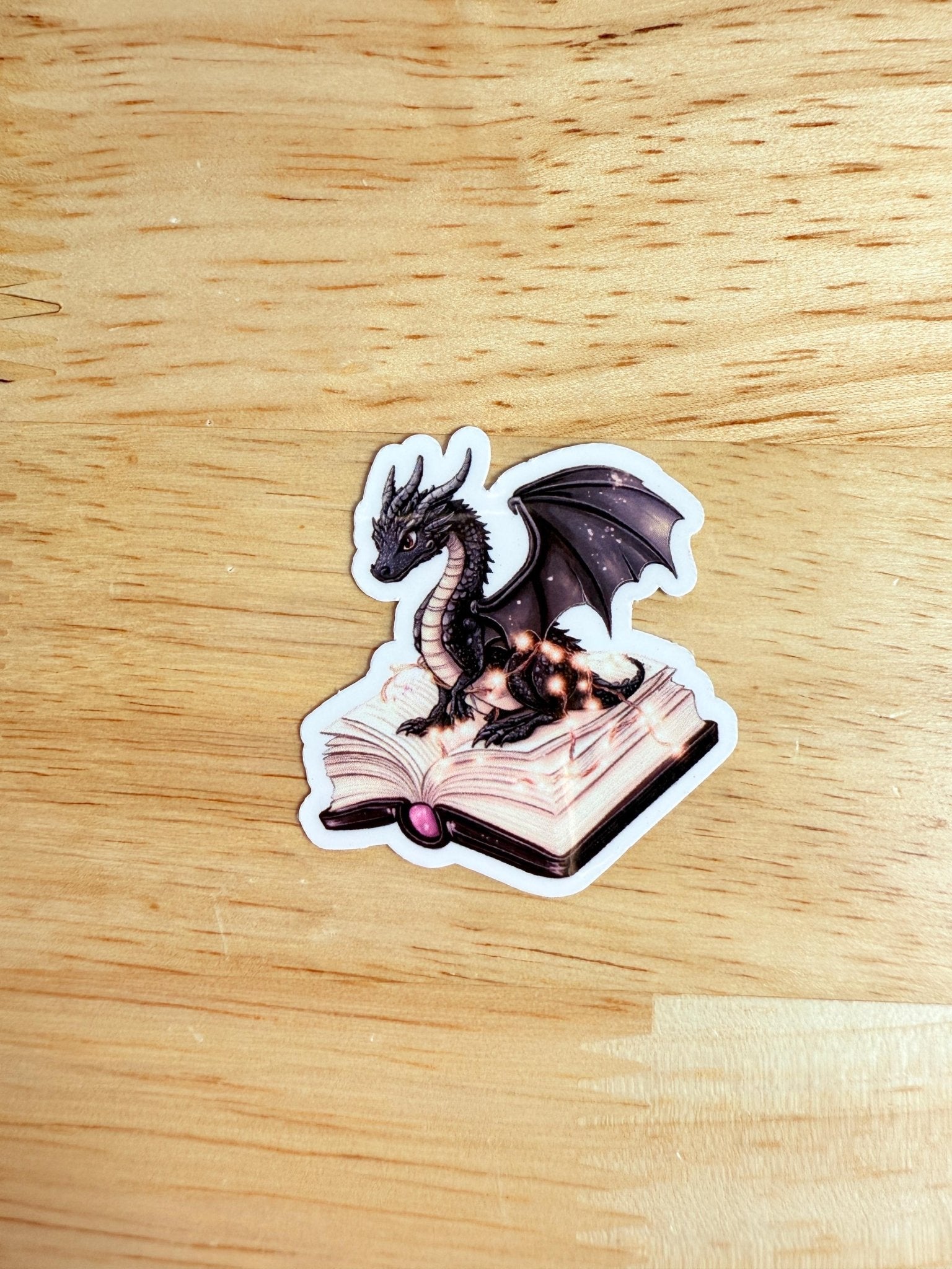 Bookish Dragon Sticker | Fantasy Reader Vinyl Decal Pack by The Sticker Era