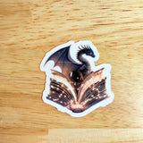 Bookish Dragon Sticker | Fantasy Reader Vinyl Decal Pack by The Sticker Era