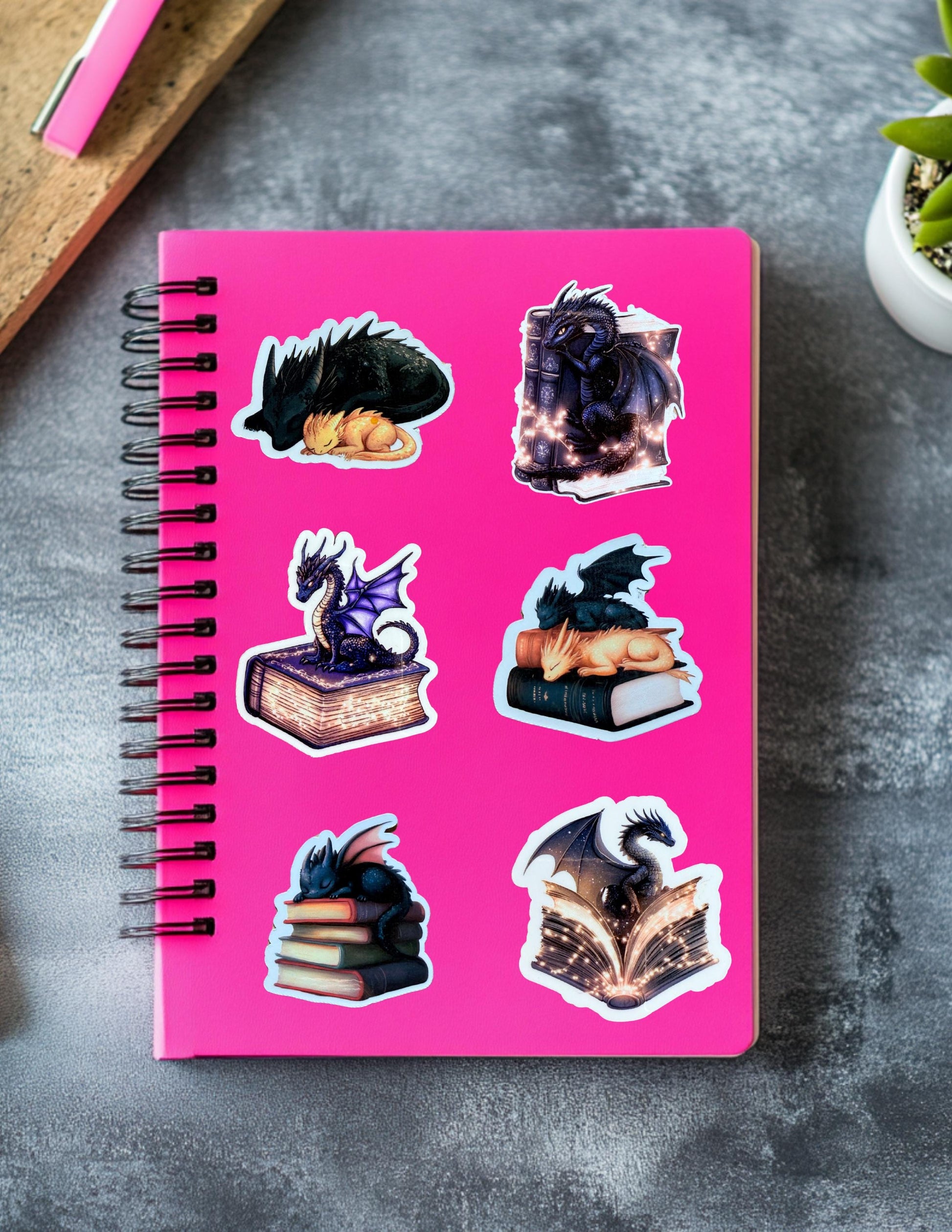 Fantasy Book Dragon Sticker – Vinyl Decal for Romantasy Fans & Book Lovers - The Sticker Era