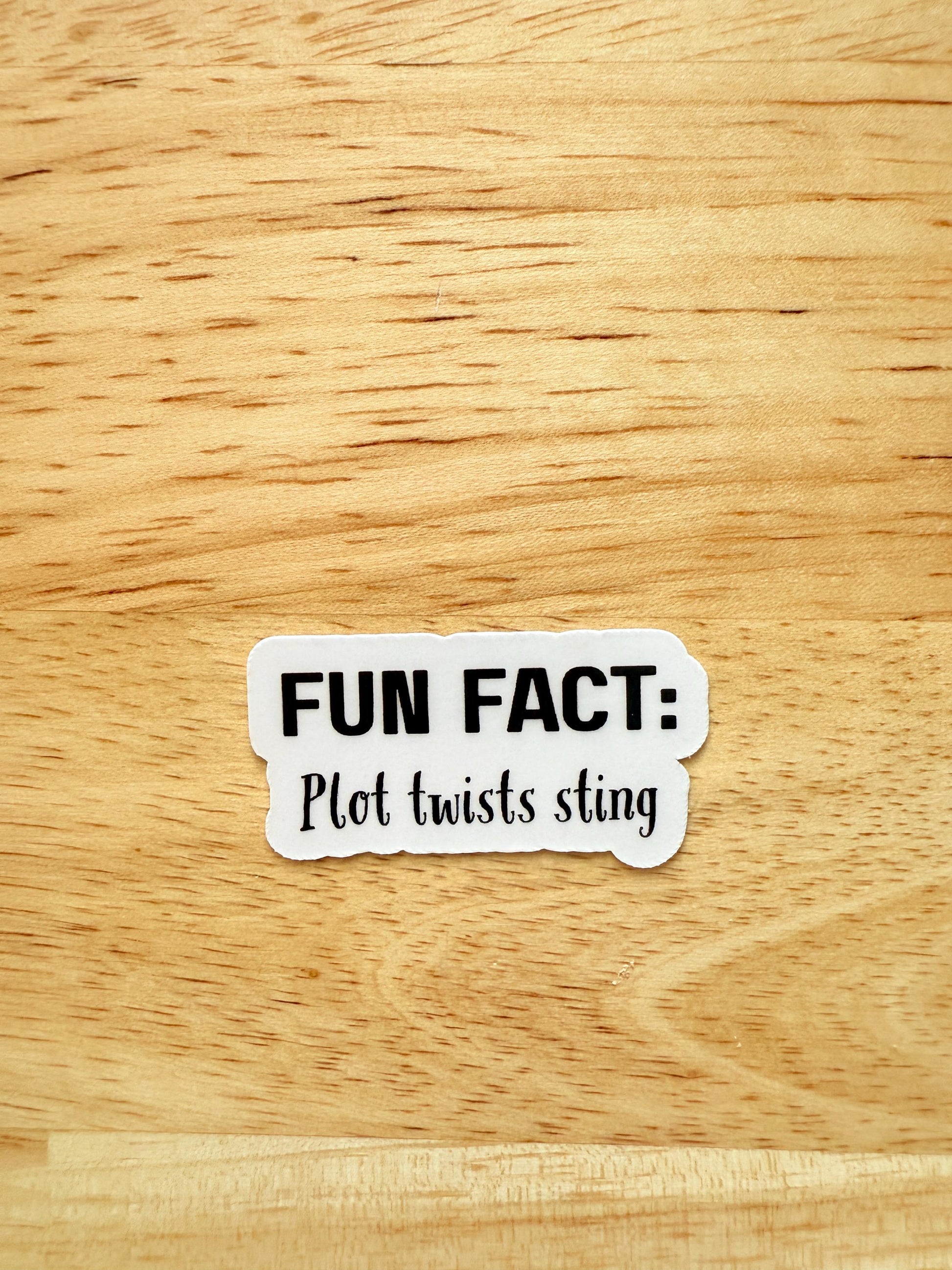 Plot twists sting, Bookish Decal, Bookish Stickers, Reading Sticker, tumbler sticker, vinyl sticker, Kindle Sticker| book merch, merch gifts - The Sticker Era