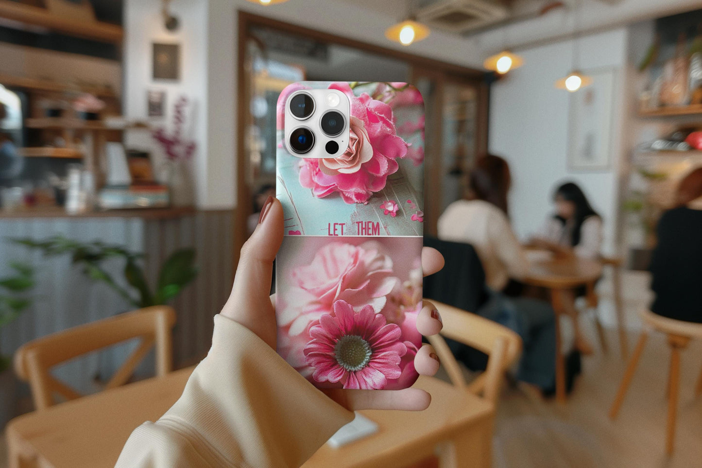 Let them Phone Case, Pink Floral Slim Case, Stylish Phone Cover, Gift for Her, Mother's Day, Birthday, Nature Lover - The Sticker Era
