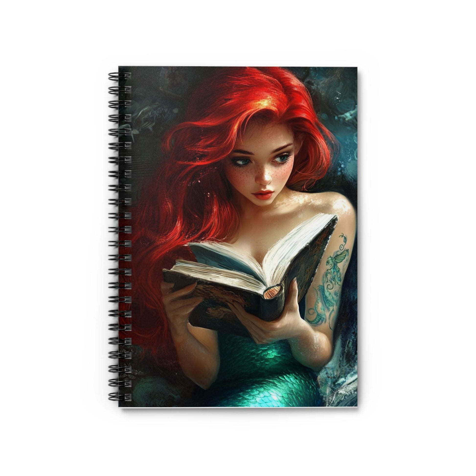 Mermaid Art Spiral Notebook - Perfect for Writing, Journaling, or School, Gift for Ocean Lovers, Fantasy Enthusiasts, Unique Stationery - The Sticker Era