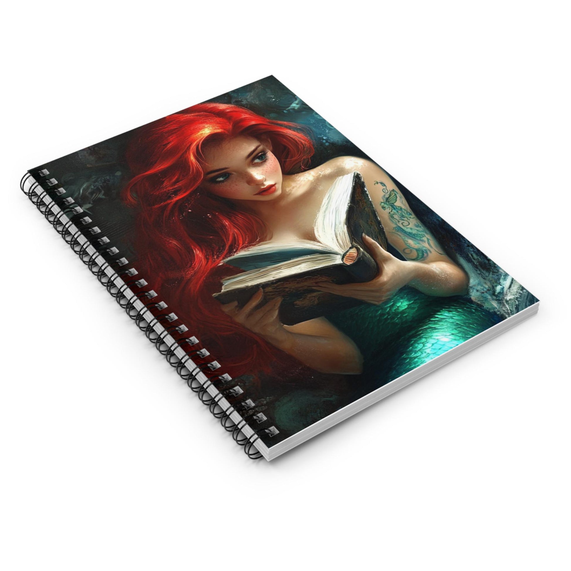 Mermaid Art Spiral Notebook - Perfect for Writing, Journaling, or School, Gift for Ocean Lovers, Fantasy Enthusiasts, Unique Stationery - The Sticker Era