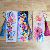 Floral Bookmark Set – Colorful Watercolor Vinyl Decals for Book Lovers & Planners by The Sticker Era