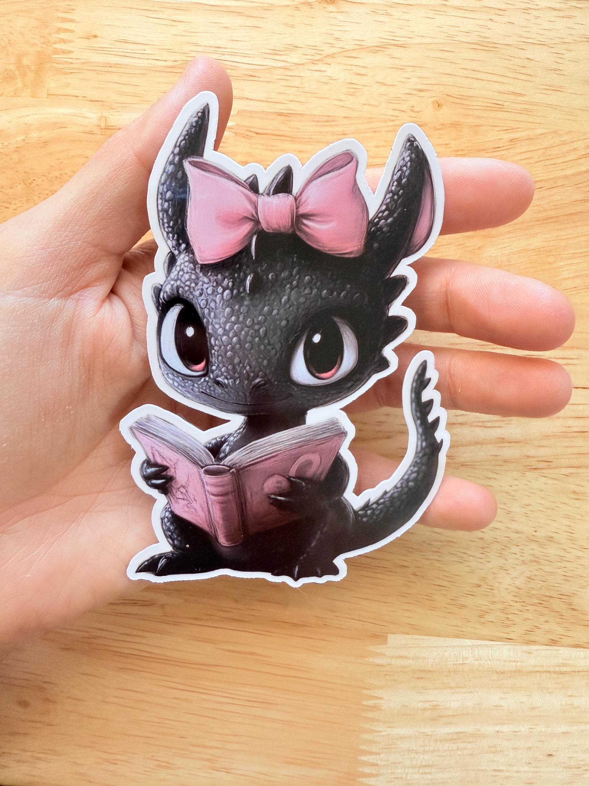 Adorable Fantasy Dragon Sticker – Cute Vinyl Decal for Book Lovers & Romantasy Fans - The Sticker Era