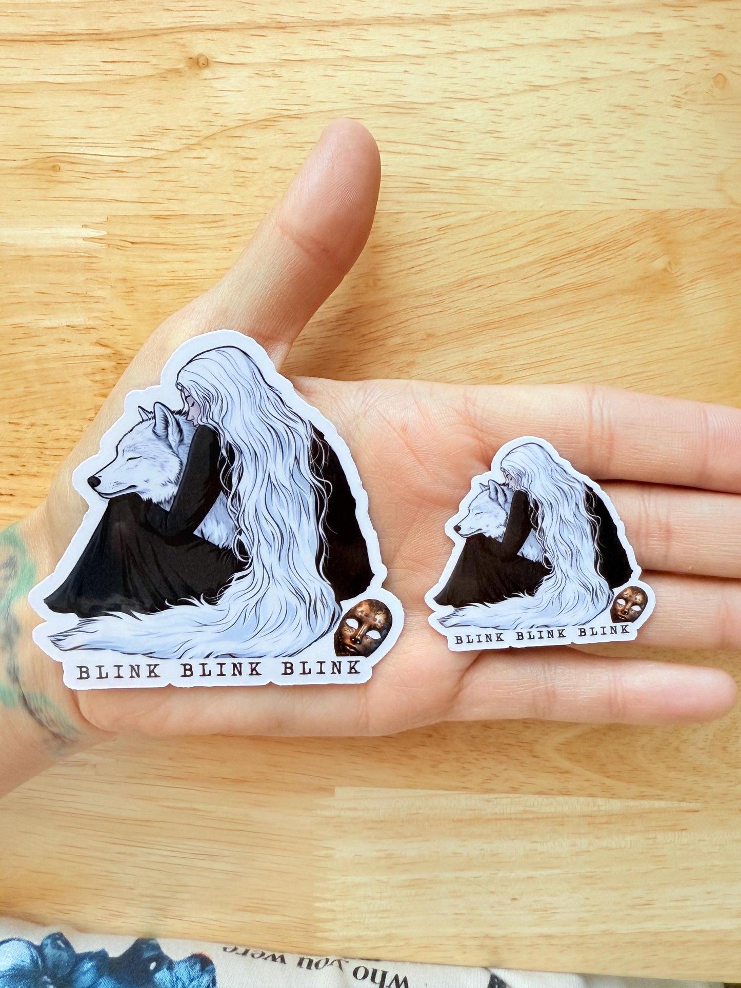 Throne of Glass Manon paws vinyl sticker styled flat lay by The Sticker Era