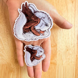 Fantasy Wolf and Elf Girl Sticker – Romantasy Vinyl Decal for Book Lovers & Fantasy Fans by The Sticker Era