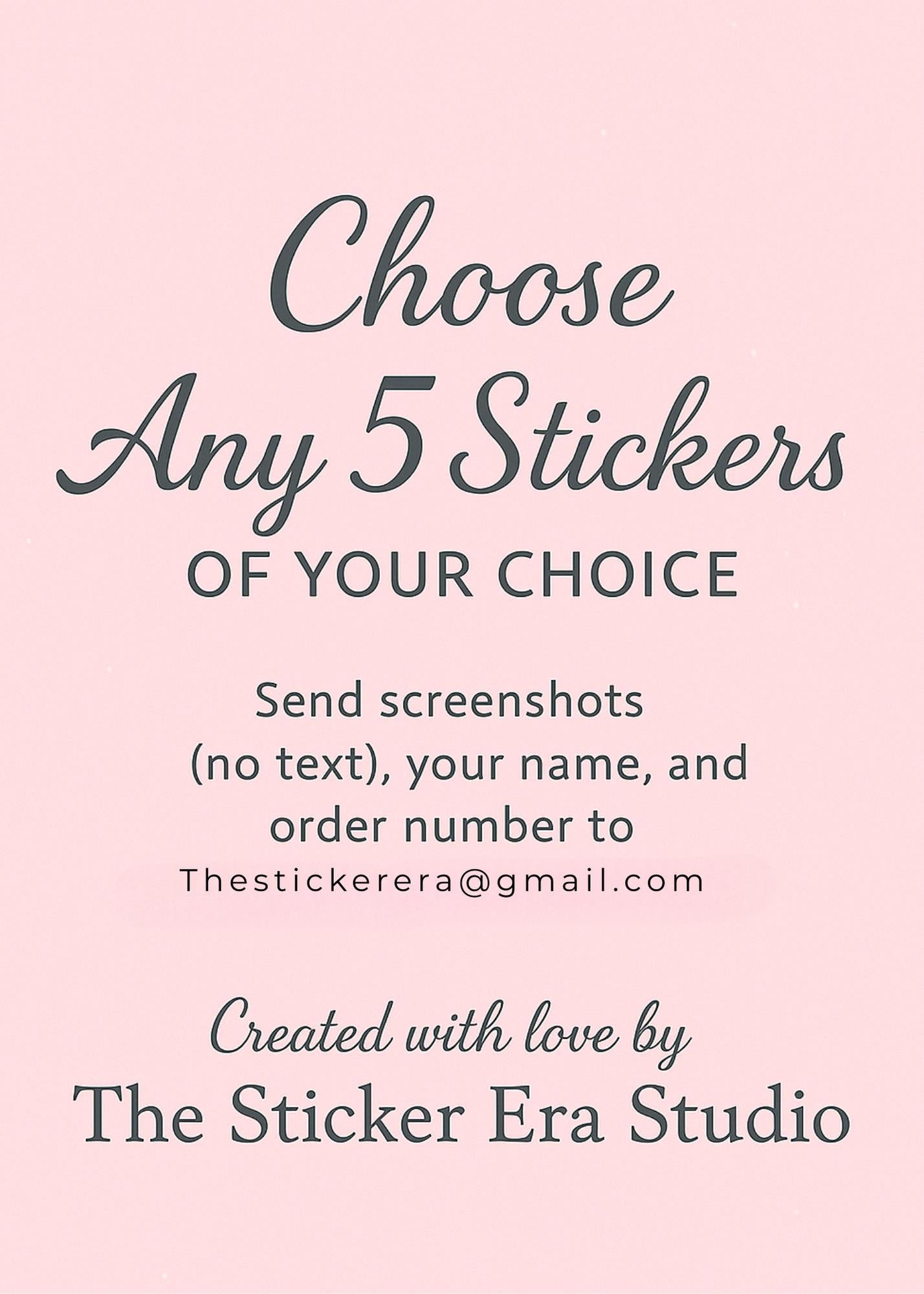 Custom Bookish Vinyl Sticker Pack – Pick Any 5 Book Lover Decals for Journals & Planners - The Sticker Era