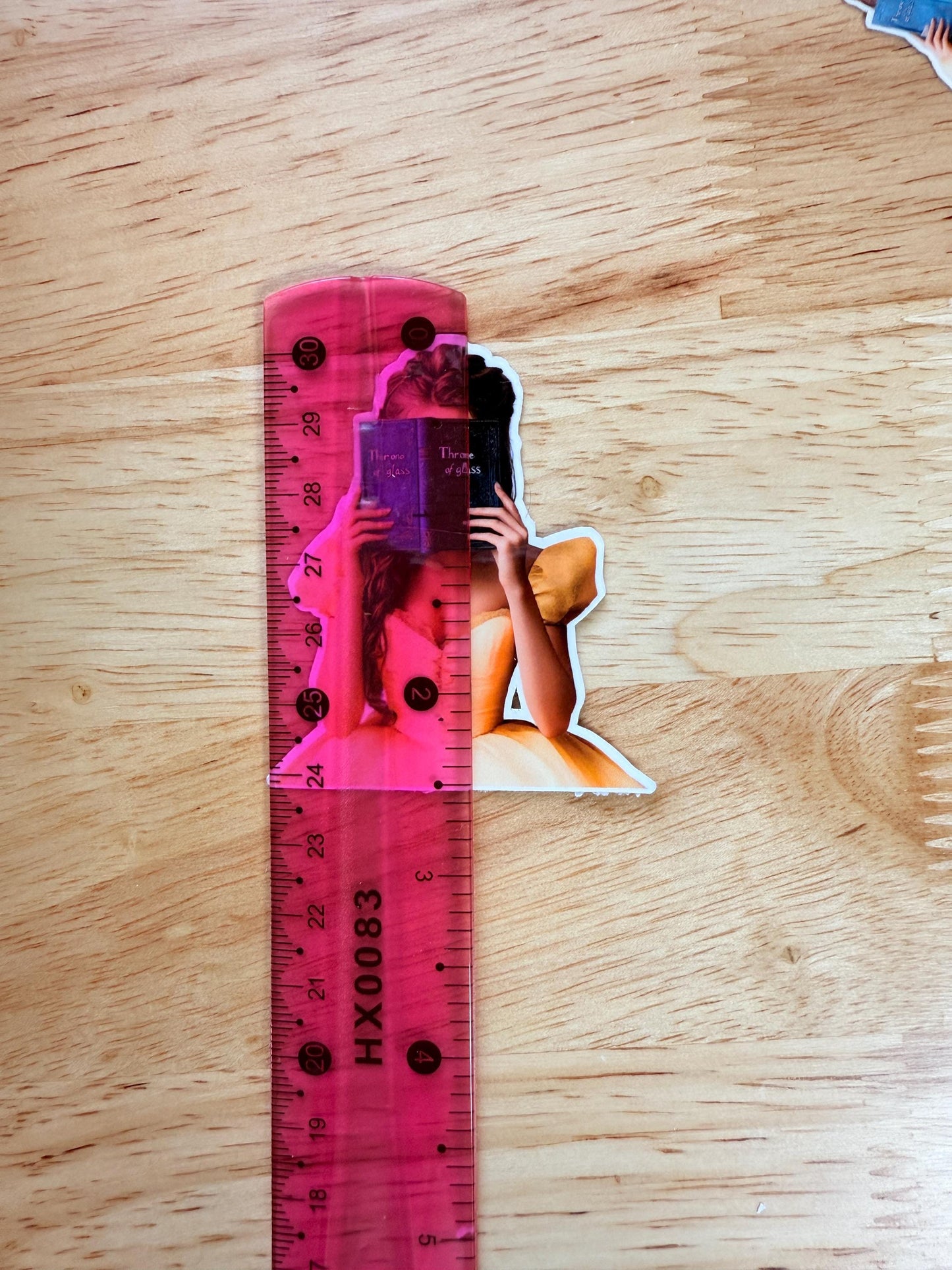 Belle Reading Throne of Glass Sticker – Bookish Vinyl Decal for Fantasy Fans & Journals - The Sticker Era