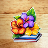 Hawaiian Hibiscus Sticker Bundle | Tropical Floral Vinyl Decal Set by The Sticker Era