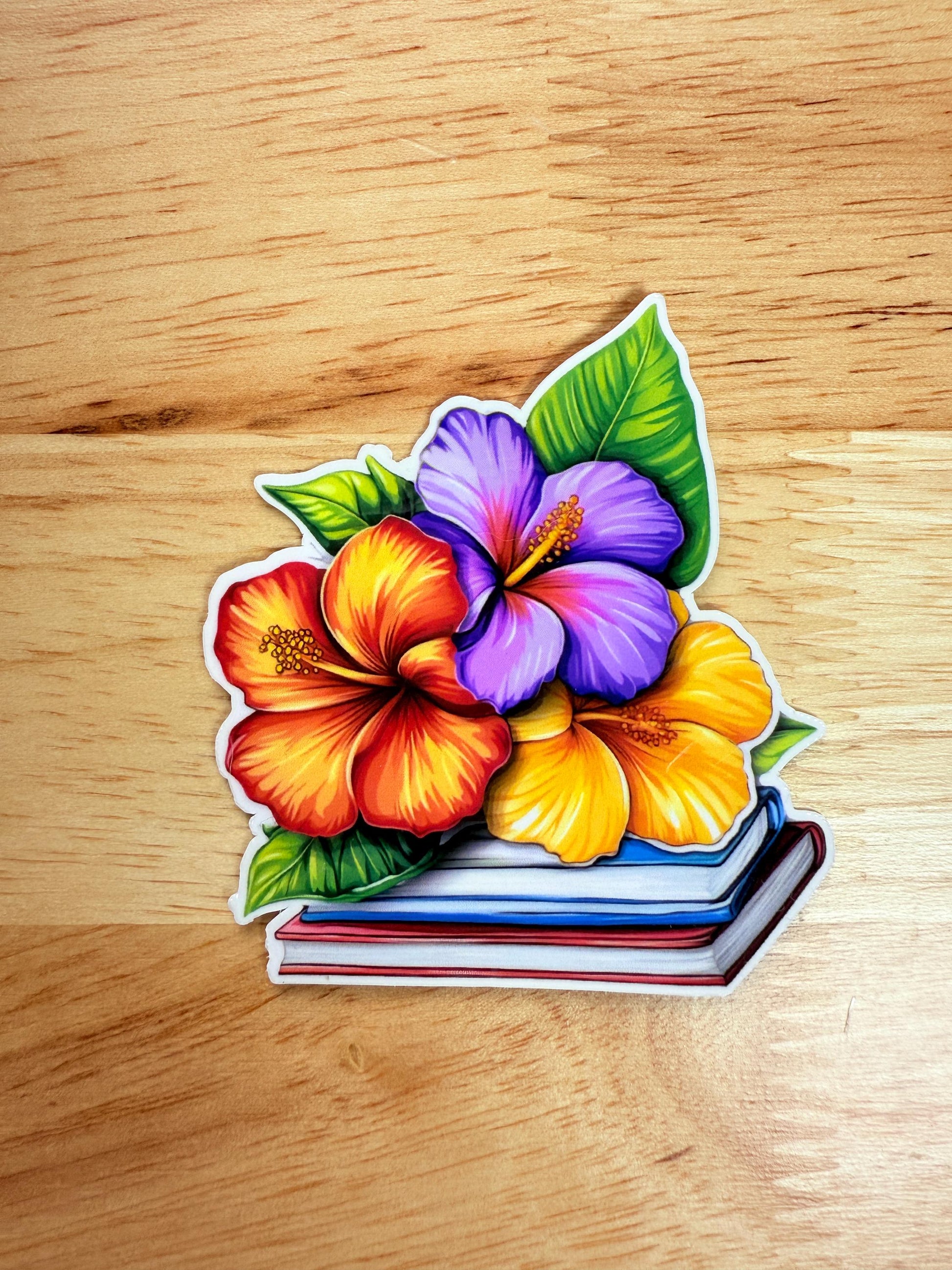 Vibrant Hawaiian Hibiscus Sticker Bundle – Tropical Floral Vinyl Decals for Journals & Planners - The Sticker Era