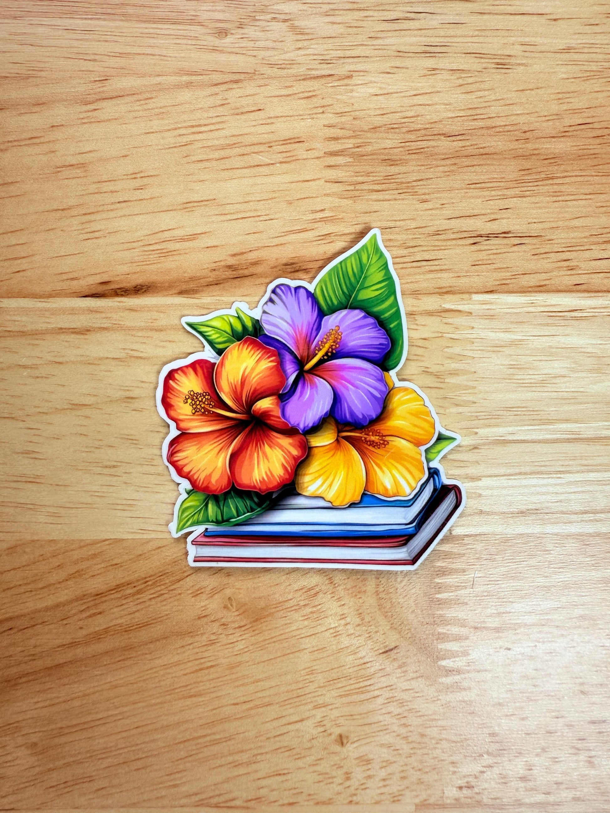 Vibrant Hawaiian Hibiscus Sticker Bundle – Tropical Floral Vinyl Decals for Journals & Planners - The Sticker Era