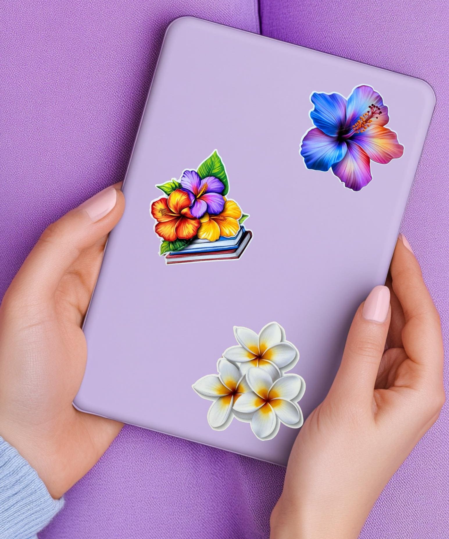 Hawaiian Hibiscus Sticker Bundle | Tropical Floral Vinyl Decal Set by The Sticker Era