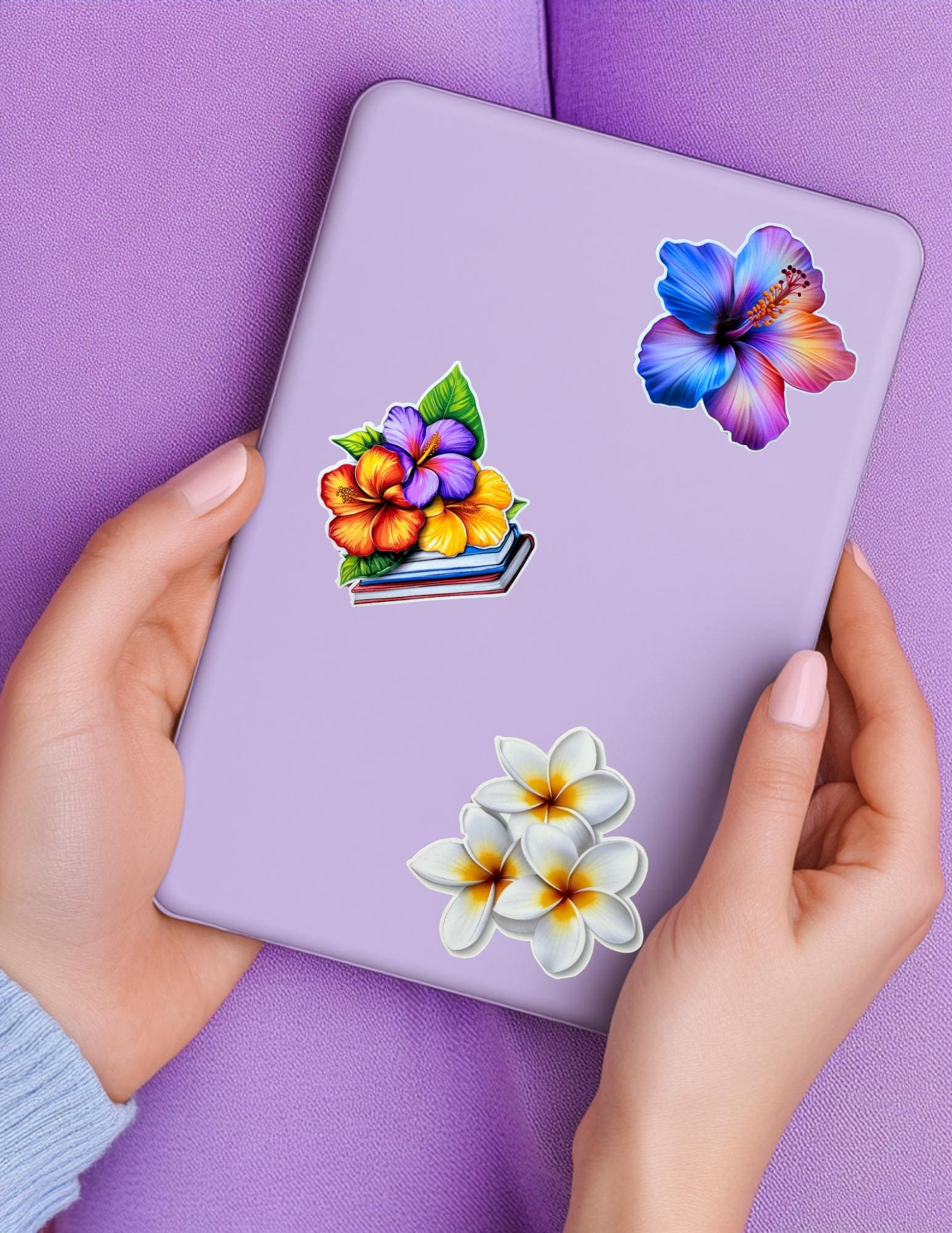 Hawaiian Hibiscus Sticker Bundle | Tropical Floral Vinyl Decal Set by The Sticker Era