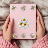 Tropical Plumeria Sticker | Watercolor Floral Vinyl Decal by The Sticker Era