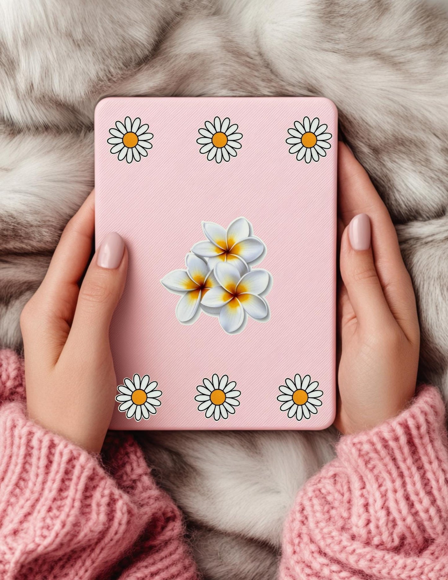 Tropical Plumeria Flower Sticker – Watercolor Vinyl Decal for Journals, Laptops & Planners - The Sticker Era