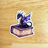 Bookish Dragon Sticker | Fantasy Reader Vinyl Decal Pack by The Sticker Era