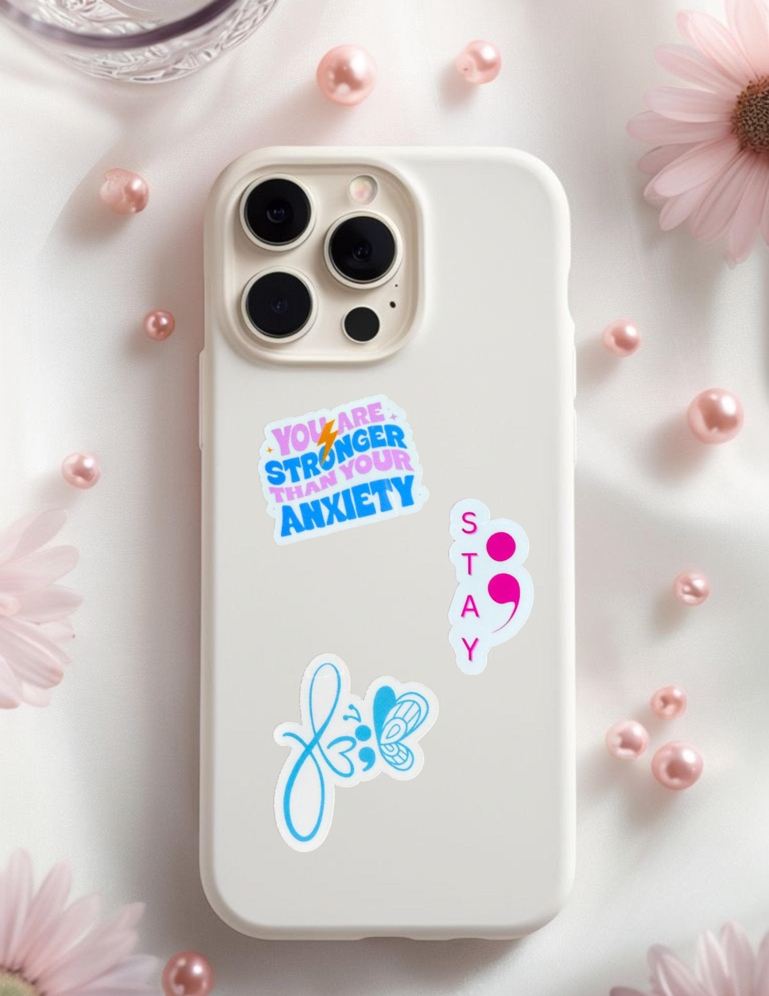 "You Are Stronger Than Your Anxiety" Sticker | Mental Health Motivation Vinyl Decal by The Sticker Era