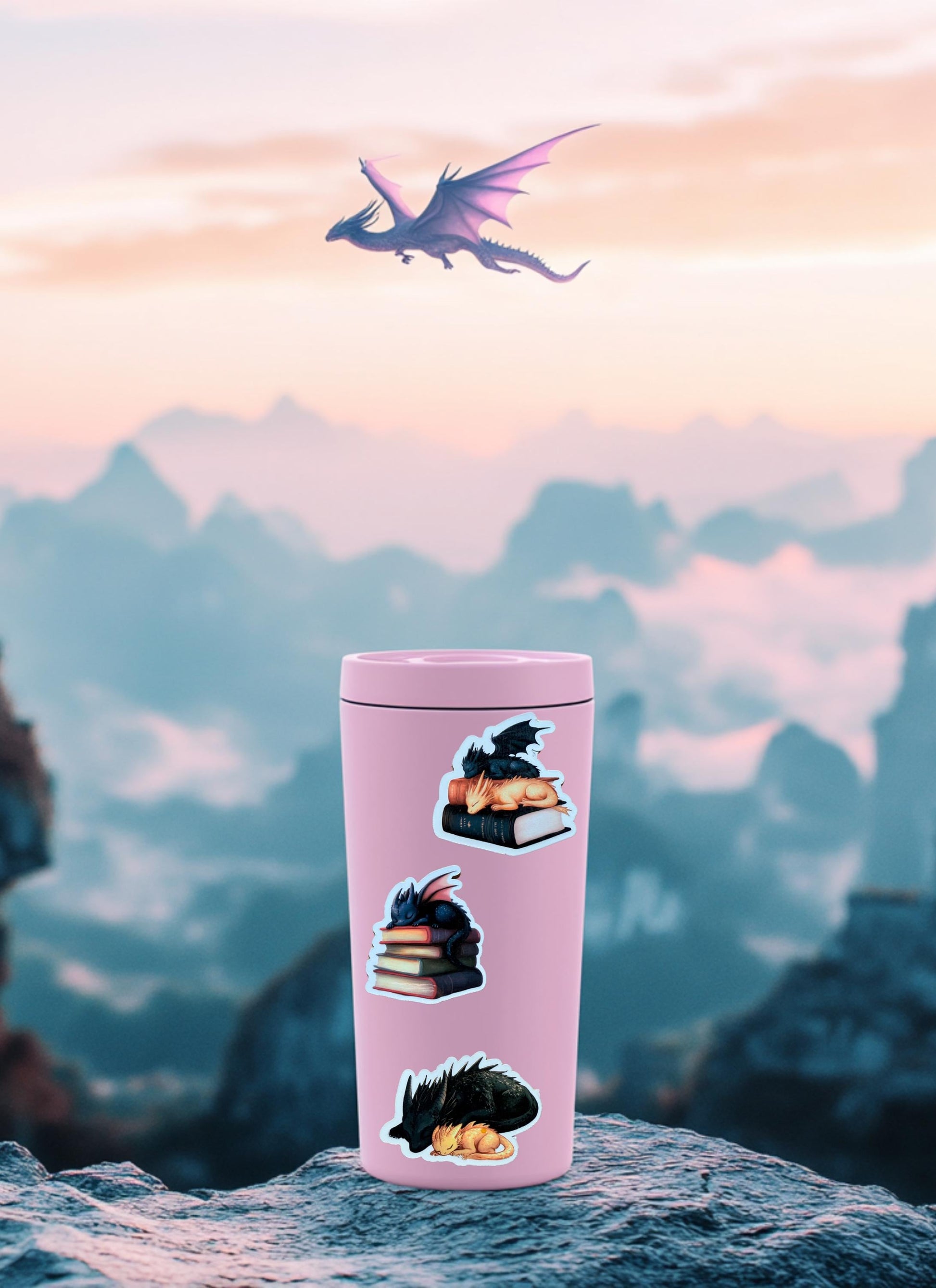 Fantasy Book Dragon Sticker – Vinyl Decal for Romantasy Fans & Book Lovers - The Sticker Era