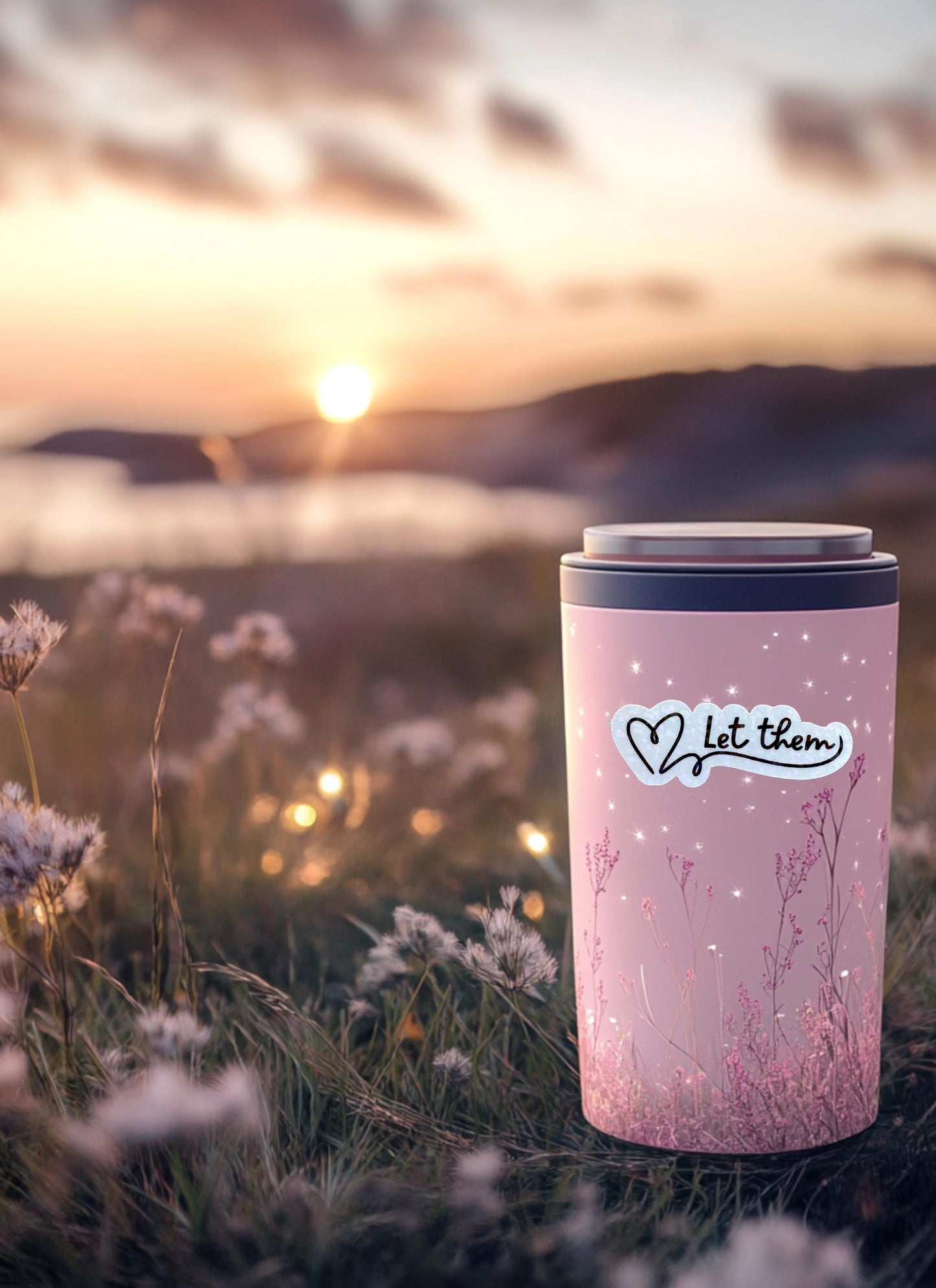 Let Them Inspirational Sticker | Stay Unbothered Vinyl Decal | Mental Health Self-Care Reminder | Positive Affirmation Laptop Water Bottle Sticker - The Sticker Era