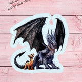 Fourth Wing Dragon Duo Sticker | Bonded Dragons Vinyl Decal by The Sticker Era