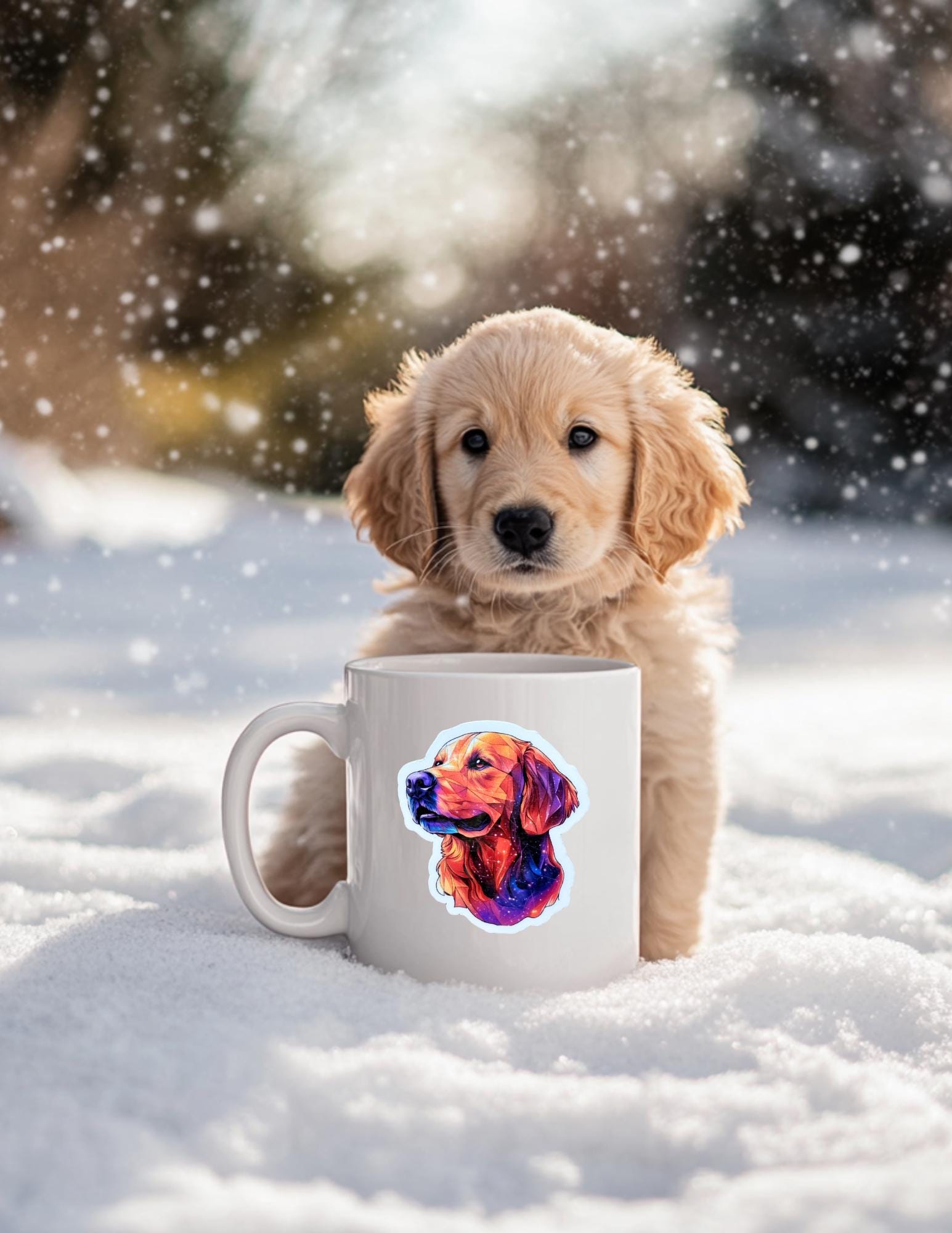 Golden Retriever Sticker – Cute Vinyl Decal by The Sticker Era