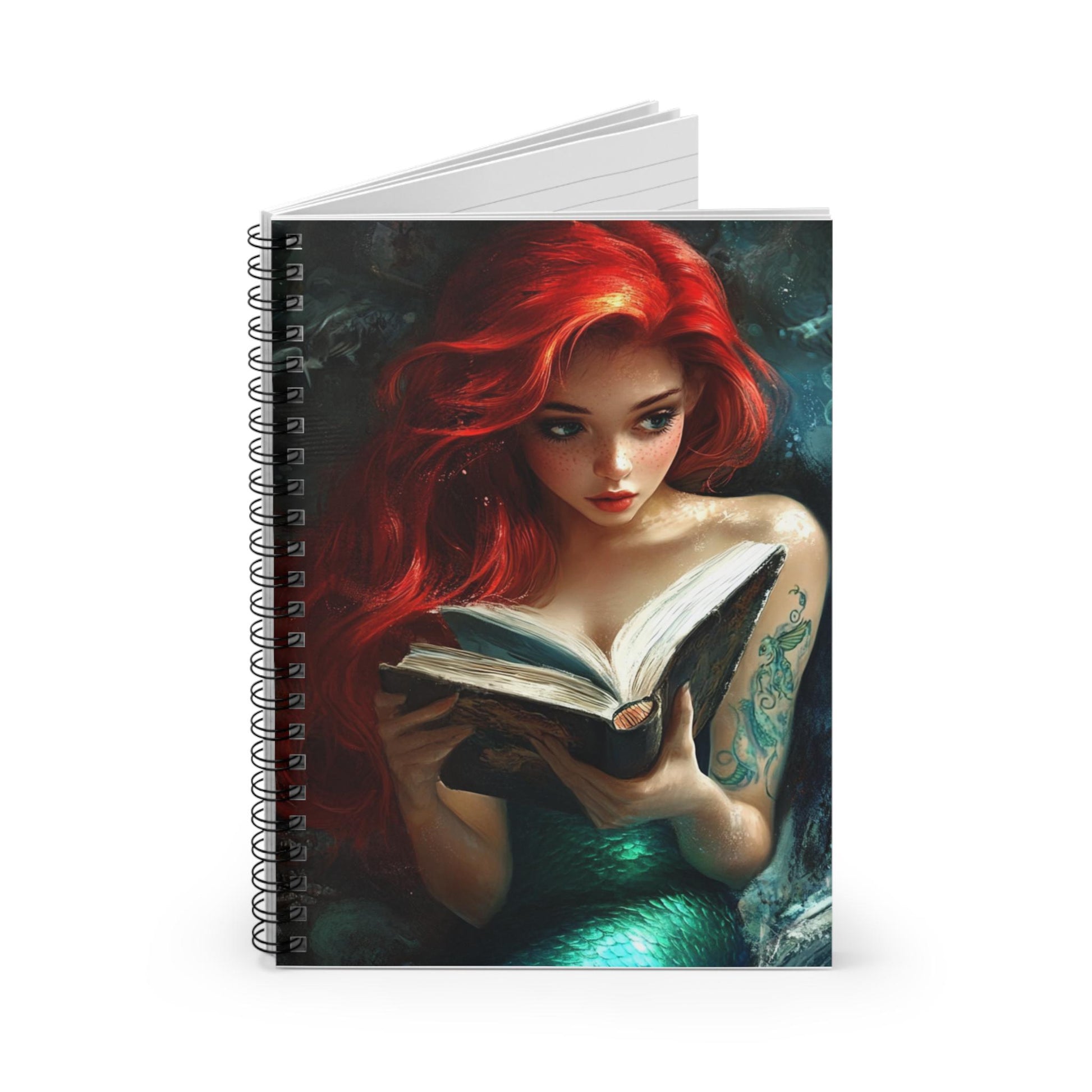 Mermaid Art Spiral Notebook - Perfect for Writing, Journaling, or School, Gift for Ocean Lovers, Fantasy Enthusiasts, Unique Stationery - The Sticker Era