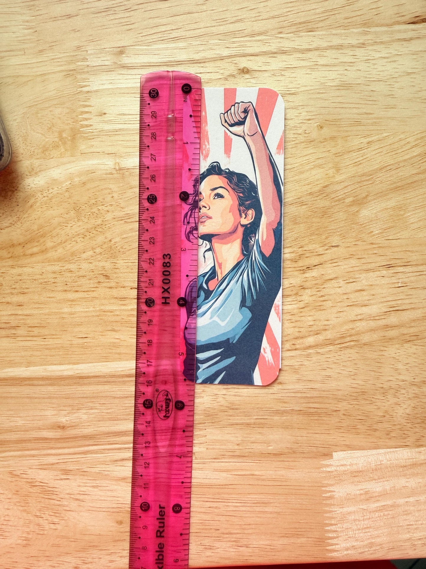 Feminist Power Bookmark | Motivational Vinyl Bookmark for Book Lovers & Journals | Raised Fist Empowering Reading Accessory | Choose Tassel or Plain - The Sticker Era