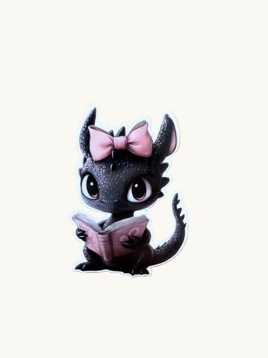 Adorable Fantasy Dragon Sticker – Cute Vinyl Decal for Book Lovers & Romantasy Fans - The Sticker Era