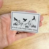Book a Day Dragon Sticker | Fantasy Reader Vinyl Decal by The Sticker Era