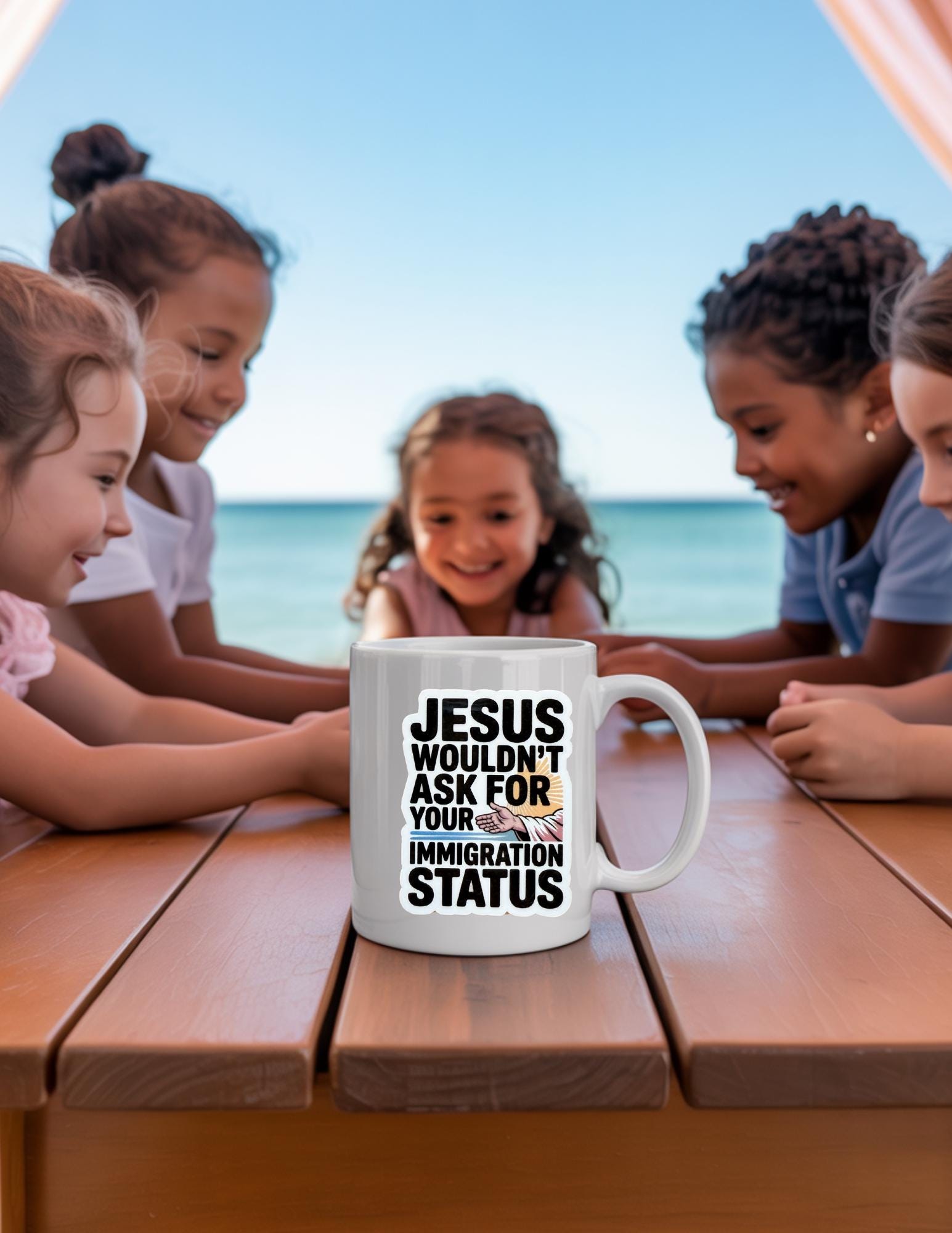 Jesus Wouldn't Ask for Your Immigration Status Sticker – Social Justice Vinyl Decal for Activists, Laptops & Water Bottles - The Sticker Era