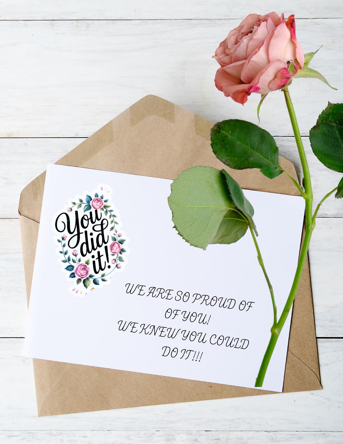 You Did It Sticker – Motivational Vinyl Decal for Planners, Journals, Laptops & Celebratory Gifts - The Sticker Era