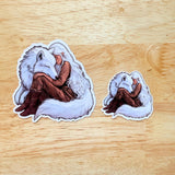 Fantasy Wolf and Elf Girl Sticker – Romantasy Vinyl Decal for Book Lovers & Fantasy Fans by The Sticker Era