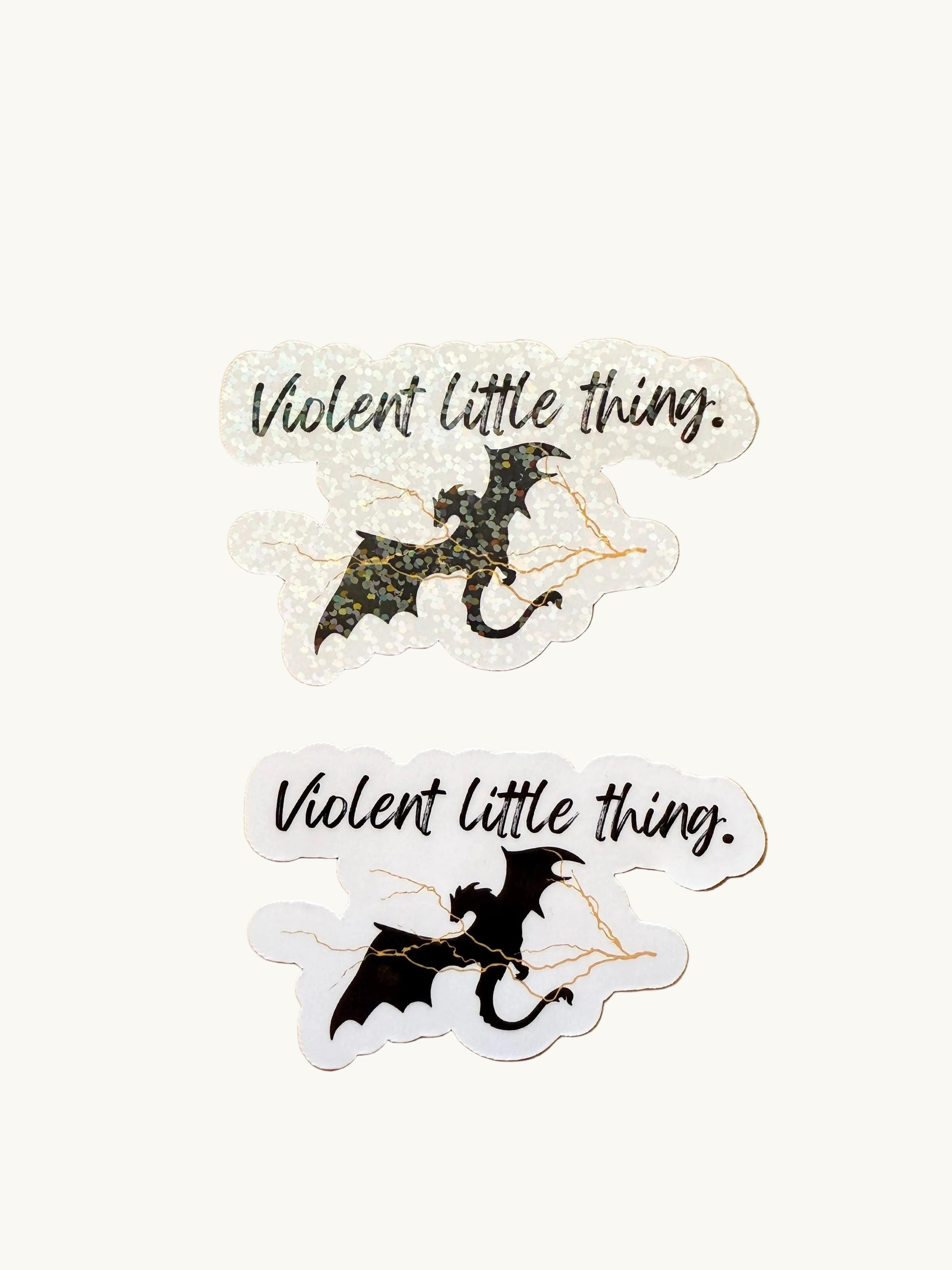 Violent little thing Fourth Wing dragon vinyl sticker quote by The Sticker Era