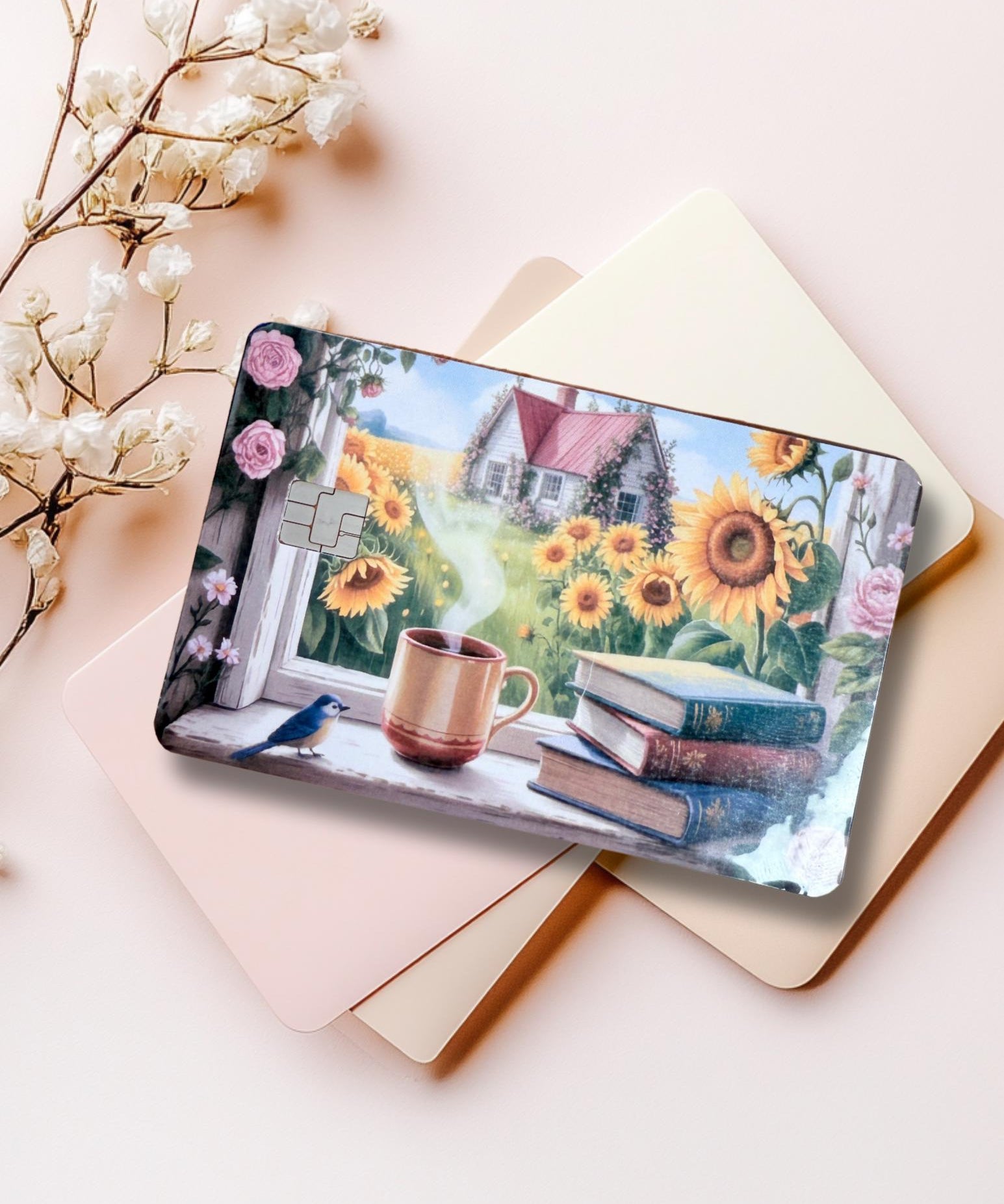 Sunflower Cottage | Debit Card Skin by The Sticker Era