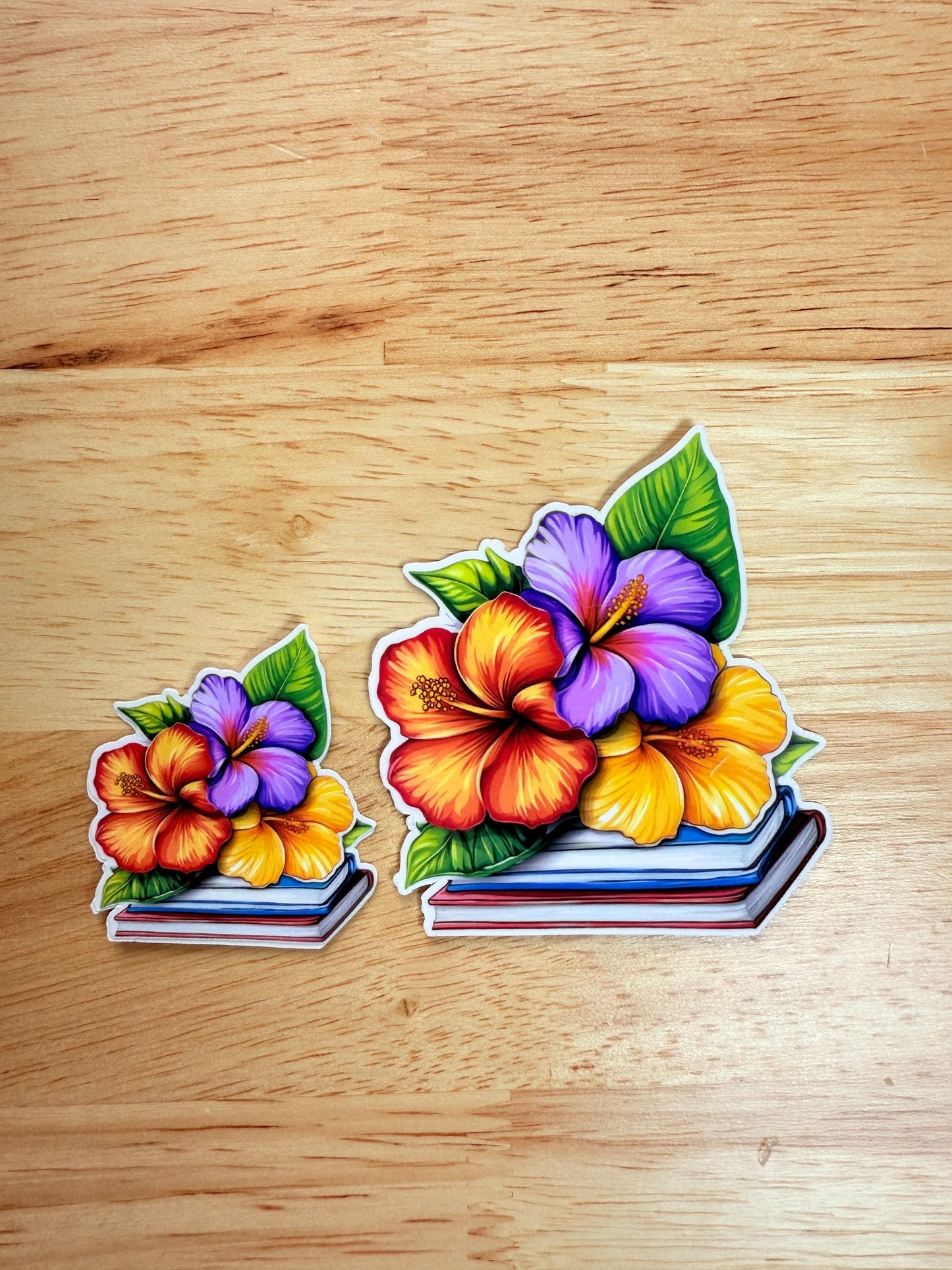 Vibrant Hawaiian Hibiscus Sticker Bundle – Tropical Floral Vinyl Decals for Journals & Planners - The Sticker Era