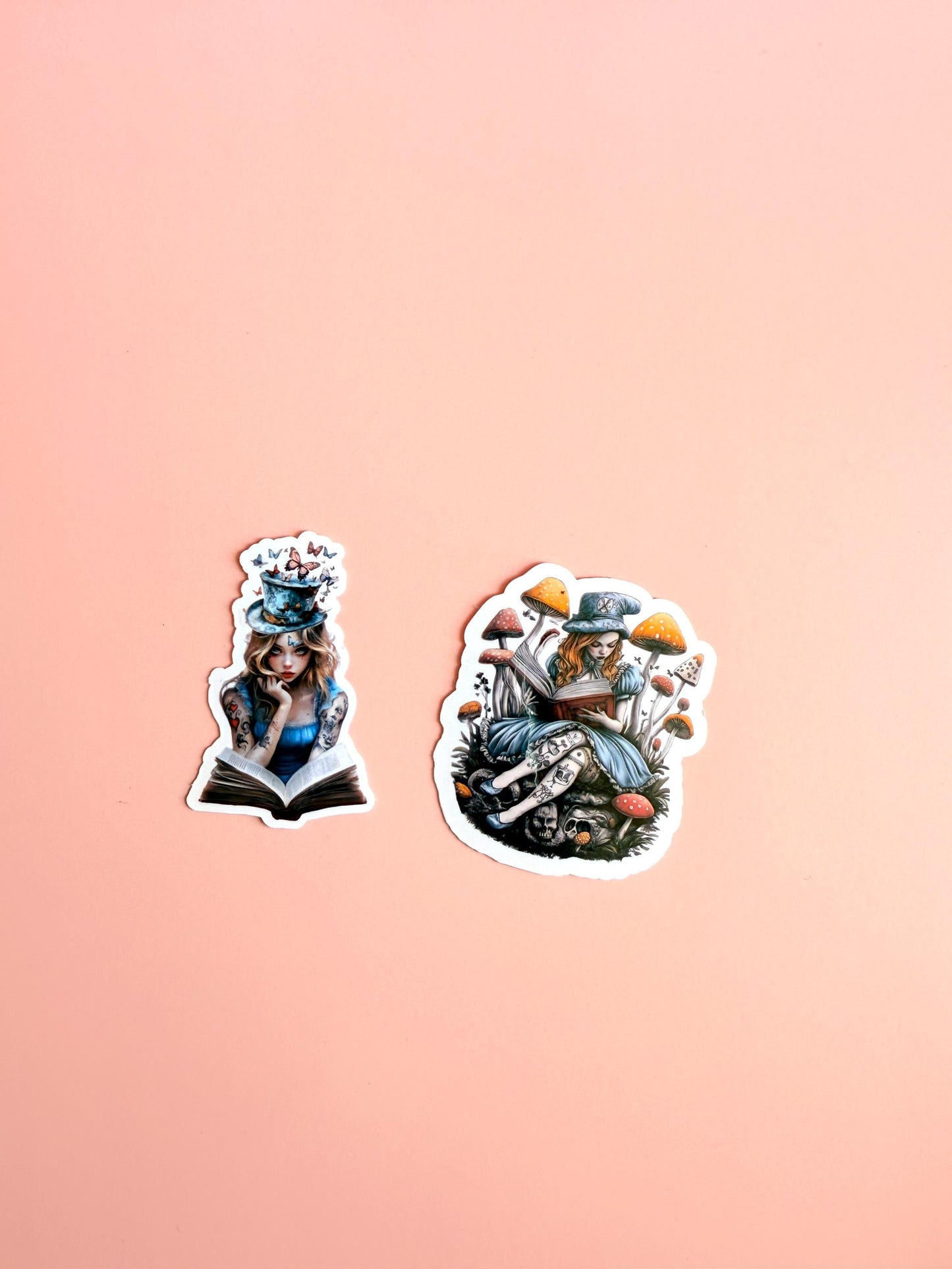 Whimsical literary Mad Hatter decal for fantasy readers