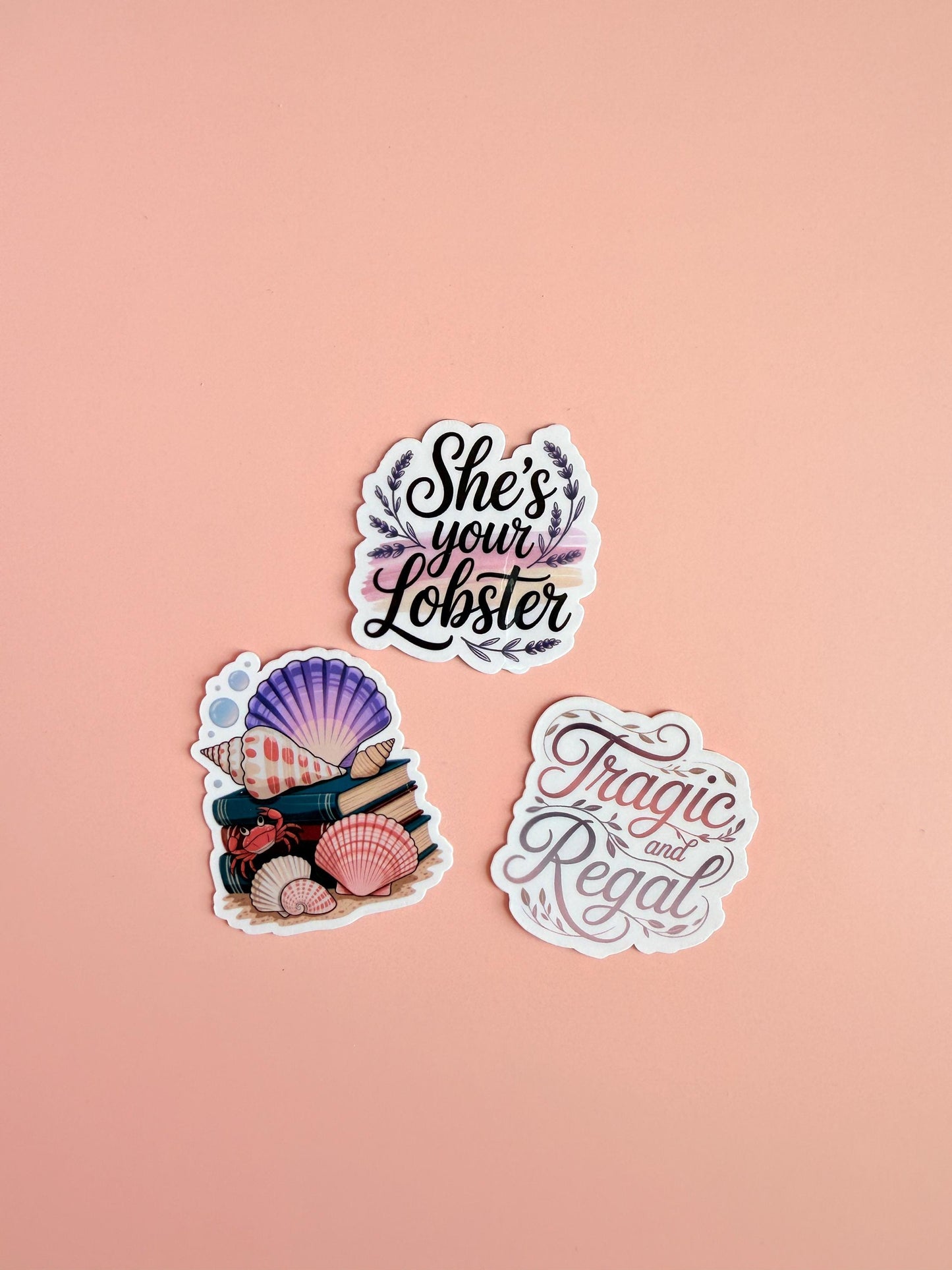 Sea Witch & Royal Aesthetic Sticker Pack: Fantasy Bookish Vinyl Mermaid Bundle for Ocean Lovers - The Sticker Era