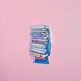 Book Hoarder Sticker | Book Stack Vinyl Decal by The Sticker Era