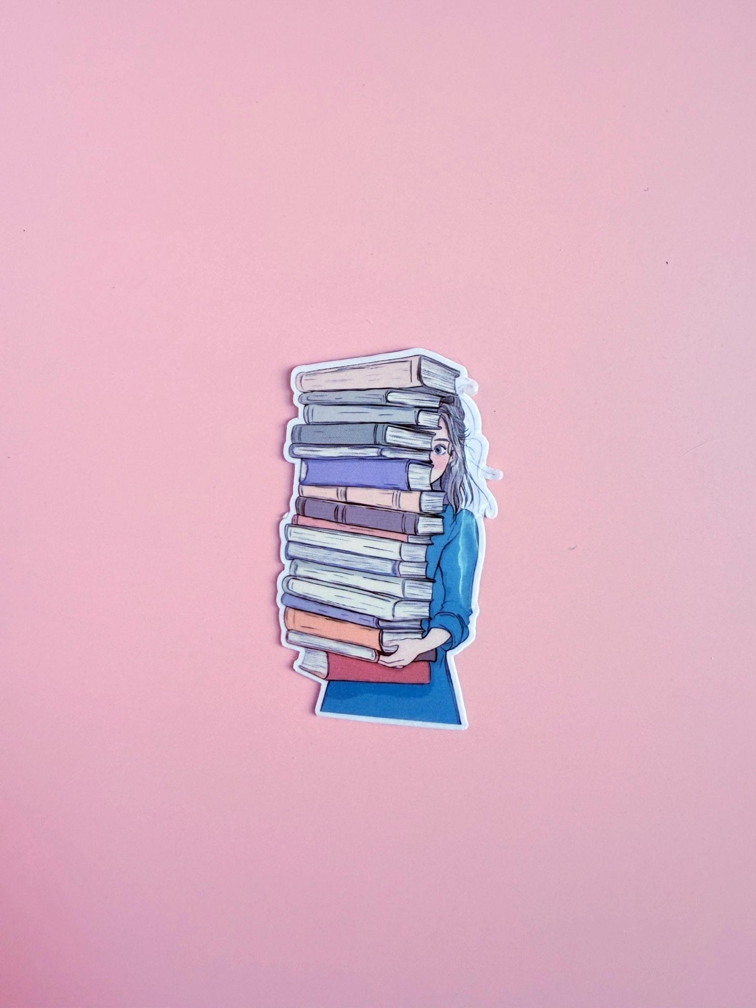 Book Hoarder Sticker | Book Stack Vinyl Decal by The Sticker Era