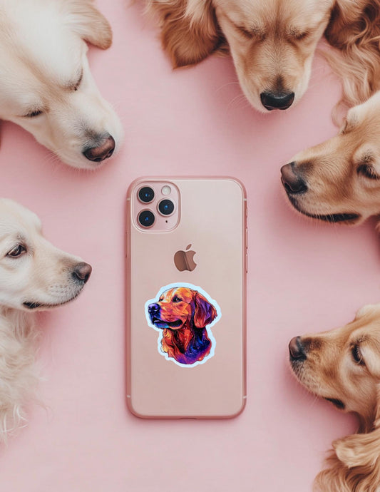 Golden Retriever Sticker – Cute Vinyl Decal for Dog Lovers, Journals & Laptops - The Sticker Era