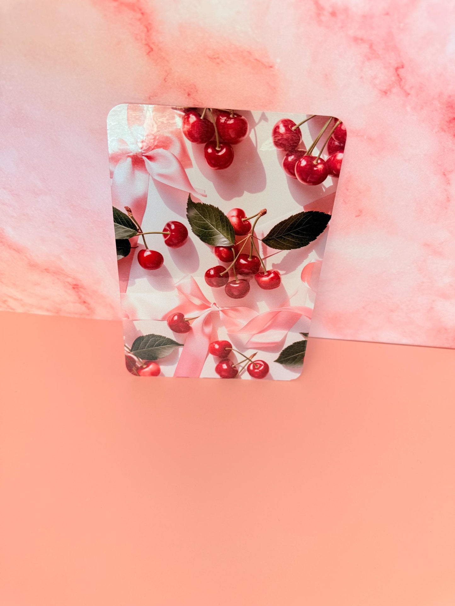 Cherry Coquette Kindle Insert – Shipped Kindle Case Decor, Bow & Cherry Aesthetic, Soft Girl Bookish Gift - The Sticker Era