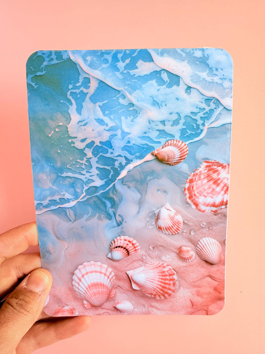 Beach Seashell Kindle Insert – Shipped Ocean Aesthetic Kindle Case Decor, Summer Bookish Gift, Coastal Reader Vibe - The Sticker Era